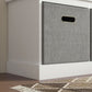 Shoe Storage Bench with Seat, Entryway Bench Seat with Cushion, 3 Fabric Drawers for Hallway, White