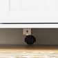 Rolling Kitchen Cart on Wheels with Drop Leaf, Kitchen Island with 3 Drawers, Solid Wood Top and Towel Rack, White