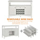 Modern Kitchen Buffet Bar Cabinet Storage Sideboard Dining Server with Drawer & 12-Bottle Wine Rack for Living Room, White