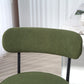 Set of 2 Barstools, Upholstered Corduroy Bar Stools with Backrest, Footrest for Kitchen Island, Dining Room, Green
