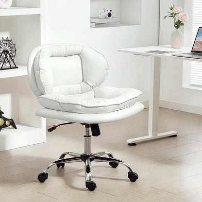 Criss Cross Swivel Office Chair, Armless