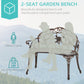 40" Outdoor Garden Bench, Cast Aluminum Antique Rose Style Patio Garden Park Loveseat Bench for Backyard, Porch, Balcony, Lawn, Bronze
