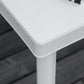 Garden Side Table, Plastic Outdoor Square Coffee Table for Drink, Snack, White
