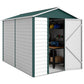 9' x 6' Garden Shed, Outdoor Storage Patio Shed w/ Sloped Roof, Lockable Door for Patio Lawn, Green
