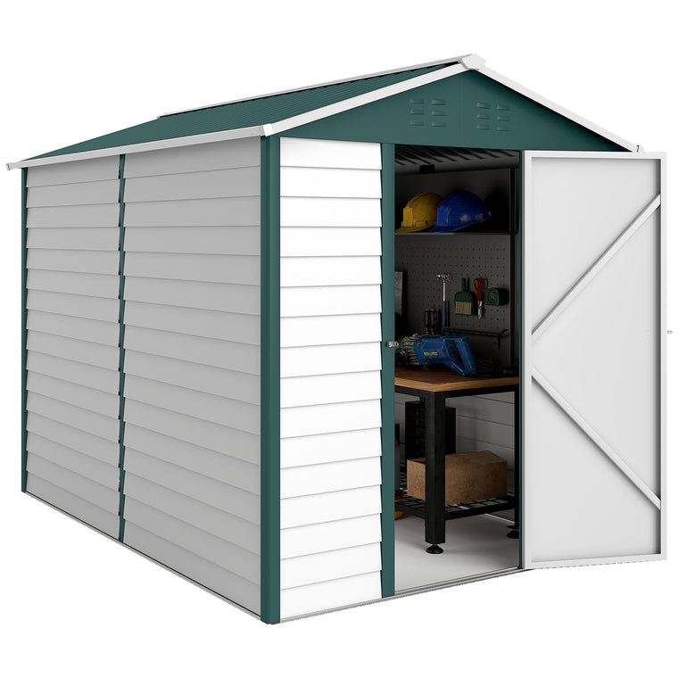 9' x 6' Garden Shed with Lockable Doors and Sloped Roof