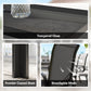 9 Pieces Patio Set with Stackable Chairs, Patio Dining Set with Glass Top for Garden, Patio, Backyard, Black