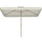 Patio Umbrella 118.1" x 78.7" Outdoor Parasol UV50+ Protection in White