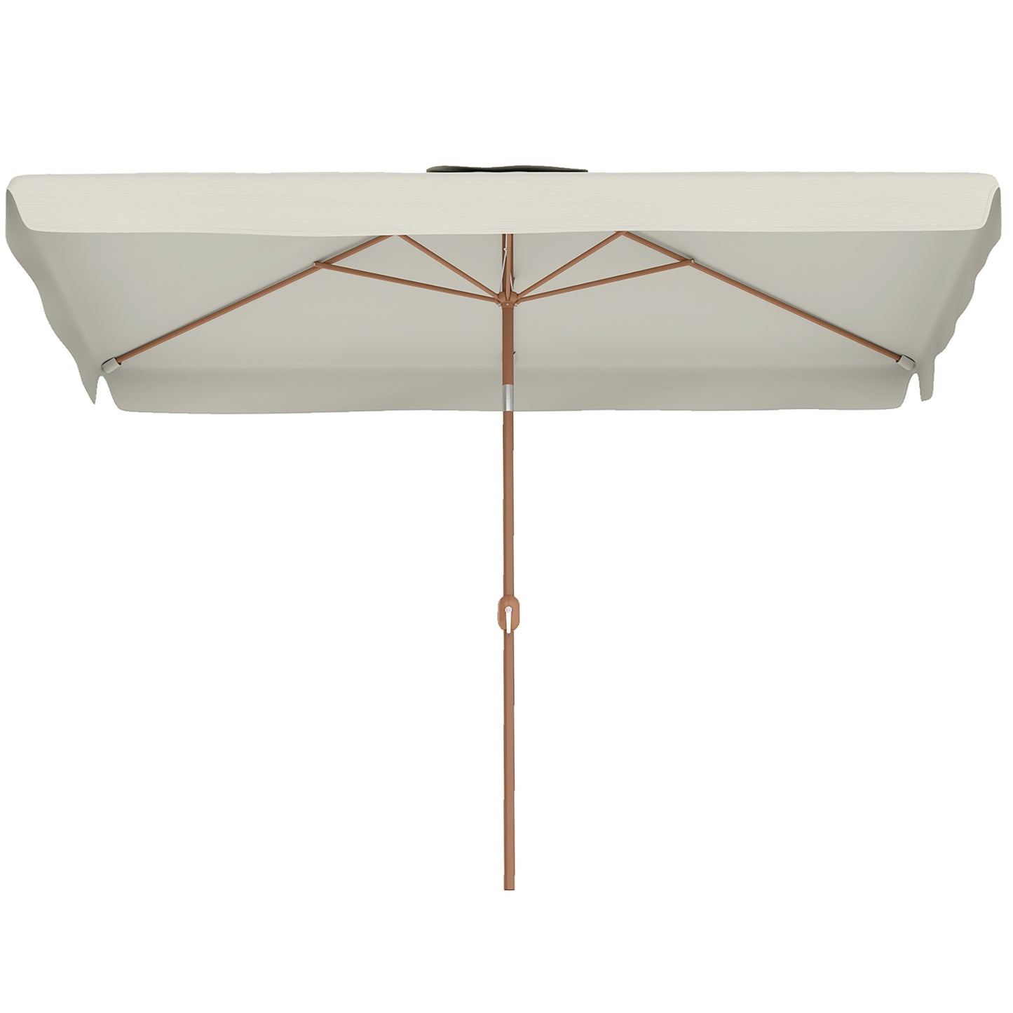 Patio Umbrella 118.1" x 78.7" Outdoor Parasol UV50+ Protection in White