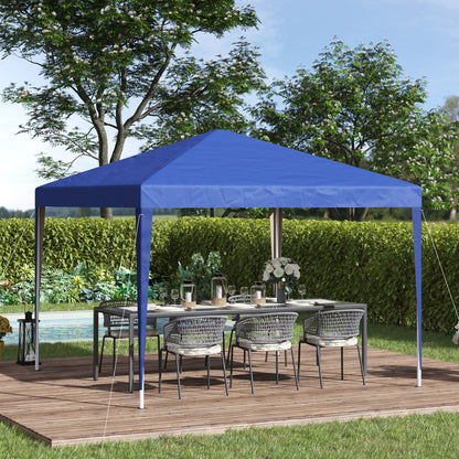 10' x 10' Blue Folding Pop Up Tent with Carrying Bag