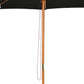 10' x 8' Wooden Patio Umbrella, Garden Parasol, Outdoor Sunshade Canopy with Bamboo Rib for Outdoor, Black