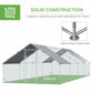 9.8' x 26.2' x 6.6' Chicken Coop Cage, Outdoor Hen House w/Cover & Lockable Door