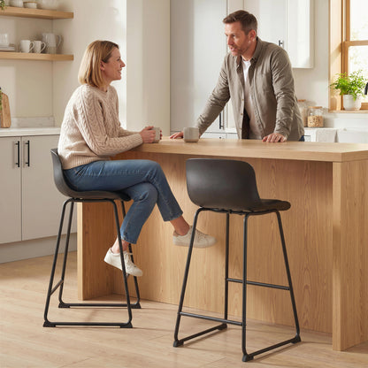 PU Leather Counter Height Bar Stools Set of 2