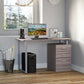 47" Computer Desk Writing Table Workstation with Multi-Use Reversible 3 Drawers Metal Frame Home Office Furniture, Dark Wood Grain