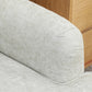 Modern Accent Chair, Leathaire Armchair with Turned Legs and Wide Seat, Single Sofa for Bedroom, Living Room, Cream White