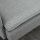 55" Loveseat Sofa, Linen Love Seat w/ S spring, Steel Legs and Button Tufting, Small Couch for Living Room, Grey