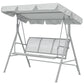 3-Seater Outdoor Swing Chair, Patio Swing, A Frame Porch Swing with Canopy, Garden Hammock Glider Bed, Light Grey