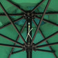 10' x 8' Round Market Umbrella, Patio Umbrella with Crank Handle and Tilt, Outdoor Parasol for Garden, Bench, Lawn, Green