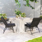 Set of 2 Outdoor Folding Chairs with Adjustable Backrest, Padded Camping Chairs for Outdoor Events, Black