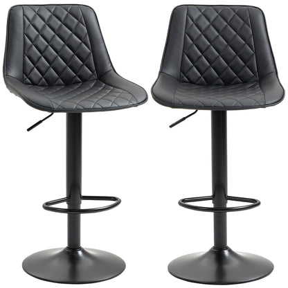 Swivel Counter Height Bar Stools Set of 2 - Black