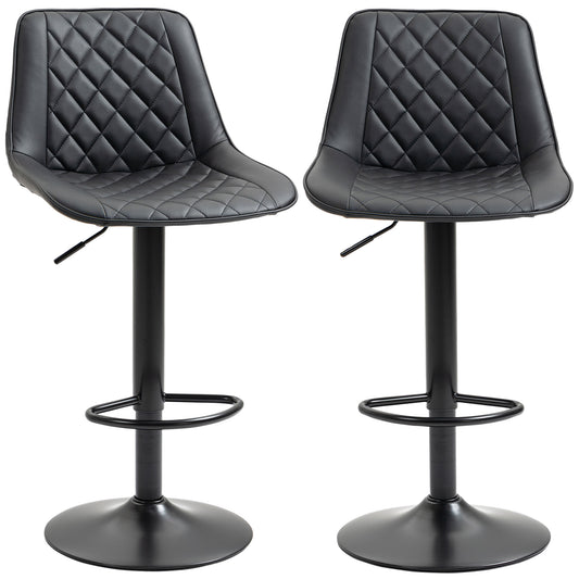 Swivel Counter Height Bar Stools Set of 2 - Black