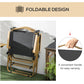 Set of 2 Camping Chair, Lightweight Folding Chair, Portable Armchairs, Excellent for Festivals, Fishing, Beach and Hiking, Beige