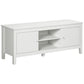 Modern TV Stand for TVs up to 55", TV Bench with Storage Cupboards and Shelves, 47.2" x 16.7" x 19.7", White
