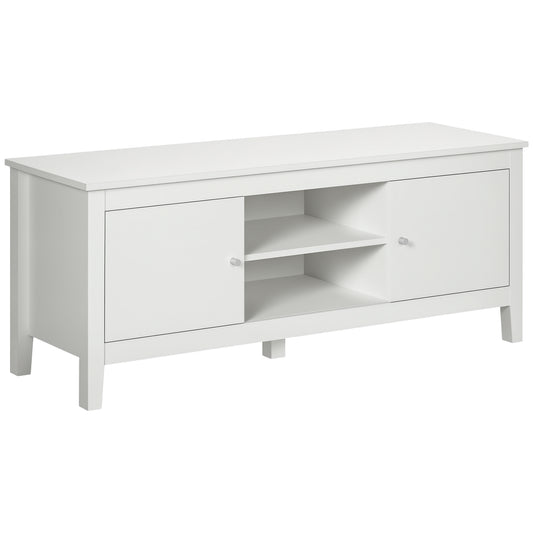 47.2" TV Stand with Storage Cupboards - White