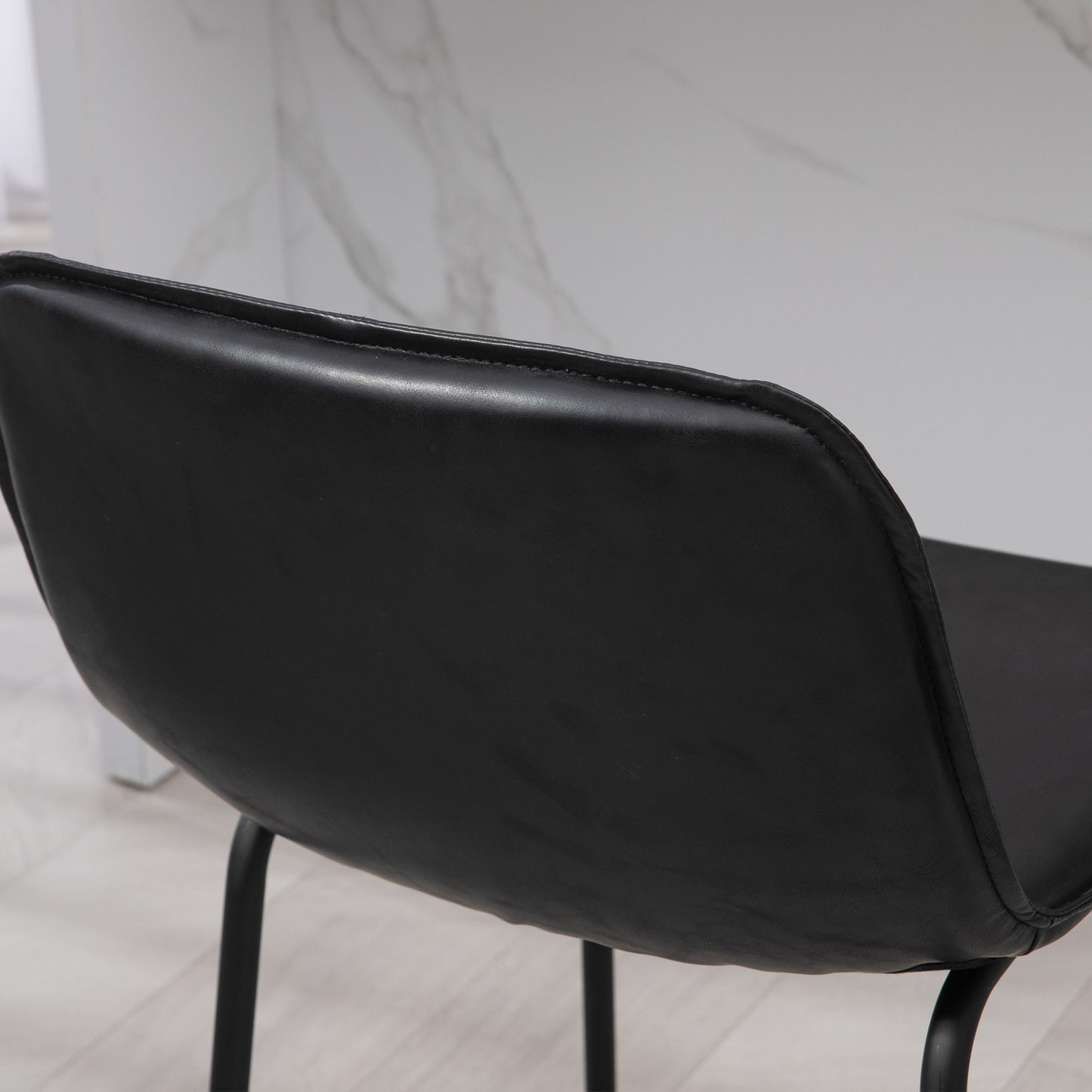 Bar Stools Set of 2, Upholstered Counter Height Bar Chairs, Kitchen Stools with Steel Legs