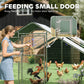 Metal Chicken Coop with Water- and UV-Protection Cover for Backyard Hen, Duck, Rabbit, 39.4' x 9.8' x 6.4'