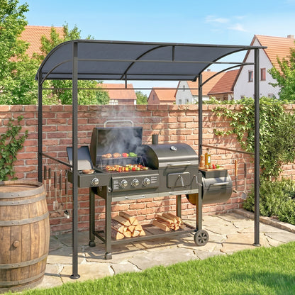7' x 5' Grey BBQ Grill Gazebo with Hooks
