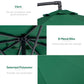 10' Deluxe Patio Umbrella, Outdoor Market Parasol, Banana Hanging Offset Sunshade with Crank, Cross Base, Dark Green