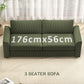 3 Seater Sofa, 83.5" Modern Upholstered Couch with Pocket Spring and 2 Scatter Cushions for Living Room, Green