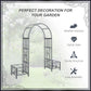 7FT Metal Garden Arch with 2 Planter Boxes, Decorative Outdoor Walkway Arbor for Climbing Vine Plants for Patio Backyard Lawn Party Ceremony, Dark Grey