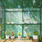 Walk-in Greenhouse Outdoor Portable Plant Flower Growth Warm House with Roll-up Door, 73" x 47" x 75", Green