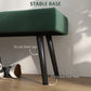 39 Inches Upholstered Bedroom Bench, Modern End of Bed Bench with Steel Legs, Green