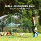 Metal Chicken Coop Run w/ Waterproof Cover, Nesting Box, Roosting Bars, for Outdoor Backyard