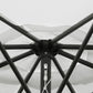 10' x 8' Round Market Umbrella, Patio Umbrella with Crank Handle and Tilt, Outdoor Parasol for Garden, White