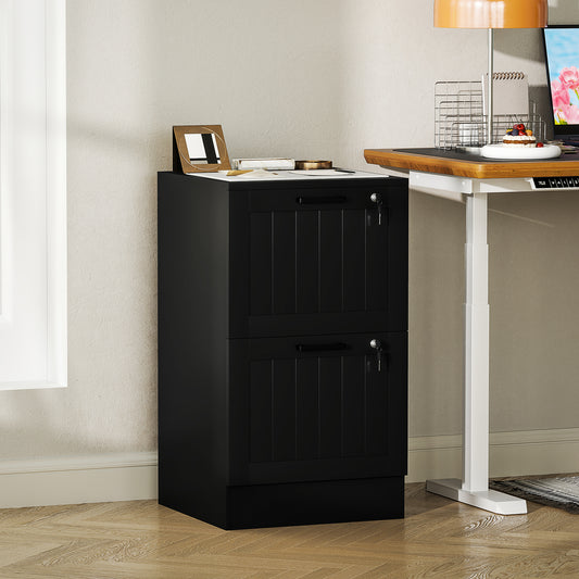 2-Drawer Filing Cabinet with Lock