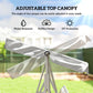 3-Seater Outdoor Swing Chair, Patio Swing, A Frame Porch Swing with Canopy, Garden Hammock Glider Bed, Light Grey