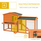 Two-Level Rabbit Hutch Small Animal House Pet Bunny Cage Home w/ Outdoor Run Water & UV Resistant Roof Access Ramp