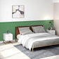 2 Pieces Nightstands with Storage, Modern Bedside Tables with 2 Fluted Drawers and Gold Legs for Bedroom, White