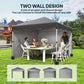 10' x 10' Pop Up Canopy with Sidewalls, Roller Bag, Height Adjustable Instant Tent for Outdoor, Garden, Patio, Grey