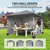 10' x 10' Grey Pop-Up Canopy with Height-Adjustable Frame
