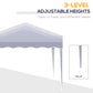 10' x 10' Pop Up Canopy Tent with Sand Bags, Instant Shelter with Adjustable Height and Carry Bag, Garden Outdoor Party Tent, White