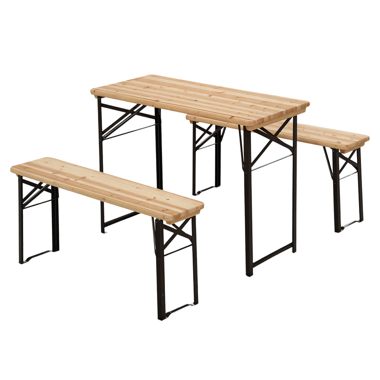 Portable 3-Piece Folding Picnic Table & Bench Set