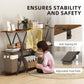 71" Console Table, 3-Tier Industrial Entryway Table with 2 Storage Shelves for Living Room, Hallway, Rustic Brown