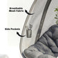 Hanging Egg Chair, Outdoor Indoor Swing Chair with Stand, Folding Basket and Thickened Cushion, Grey