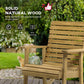 Wooden Outdoor Rocking Chair, Patio Traditional Rocking Chair, Slatted Structure Porch Rocker w/ Armrest for Both Outdoor and Indoor, Light Brown