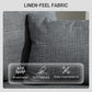 Modern Upholstered Couch, 3 Seater Sofa with Thick Spring Cushions and Deep Seat for Living Room, Dark Grey