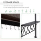 Outdoor Hardtop Grill Gazebo Cooking BBQ Canopy w/ 6 Hooks for Utensils and Double Vented PC Roof, Coffee